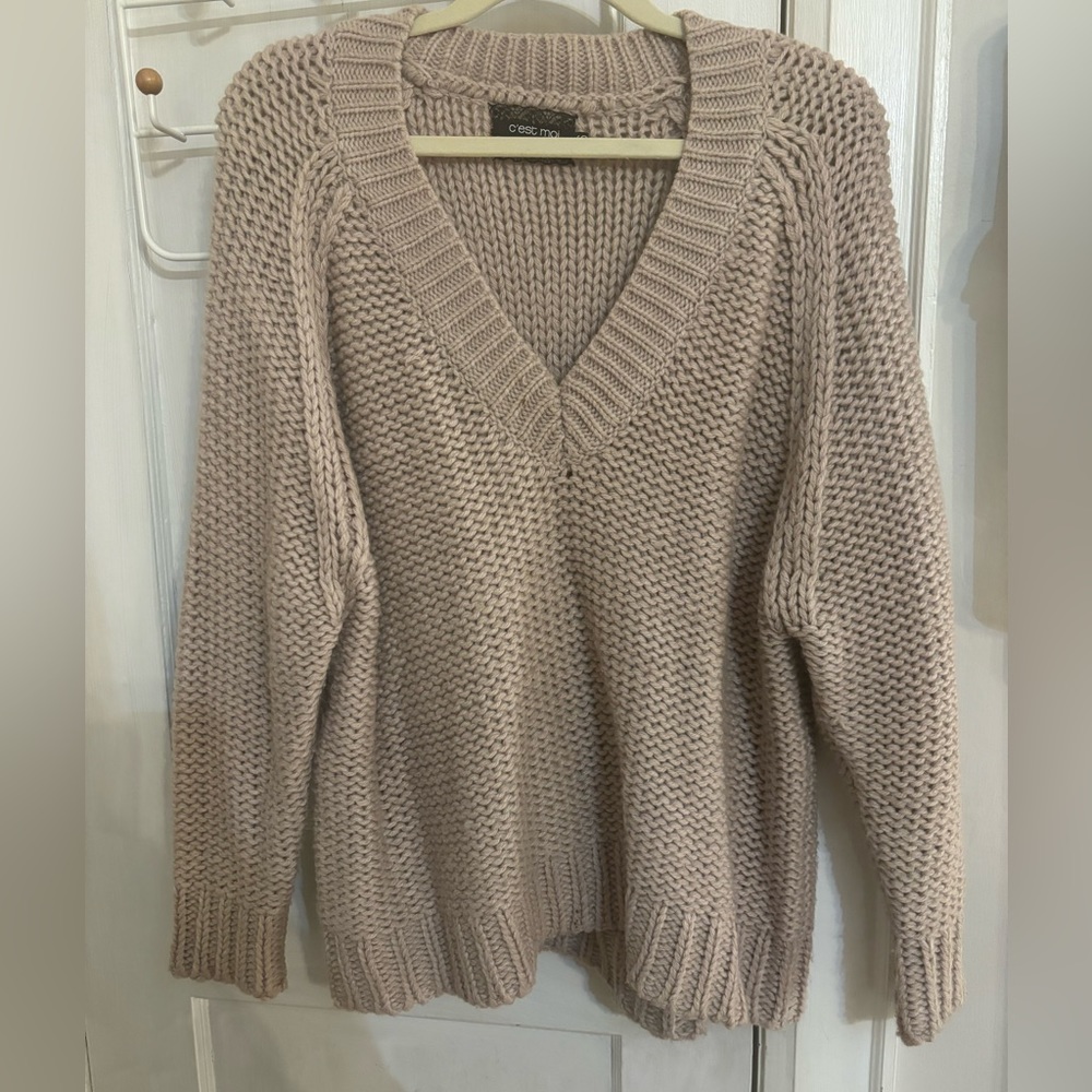C’est Moi nude pink sweater -one size